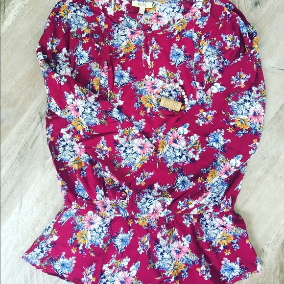 Kori America Peplum Blouse NWT - Picture 4 of 6